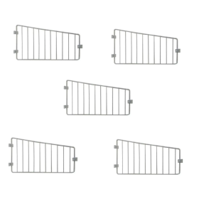 Kit C/5 Divisor Cestos Gondolas Amapa Flex30 27cm Branco AMAPA