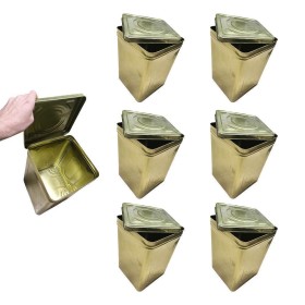 6 Lata Vazia 18l Bocaço Artesanato Alimento Banha Tinta Agua