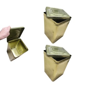 2 Lata Vazia 18l Bocaço Artesanato Alimento Banha Tinta Agua