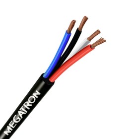 Cabo PP 4x0,5mm 1mt Redondo Preto Megatron NBR 247-5 500V