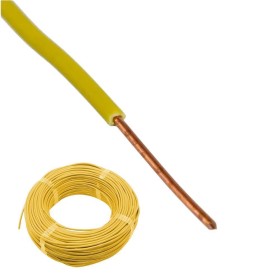 Fio Sólido 4,0mm Amarelo 750V 1mt Normatizado