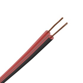 Cabo Paralelo Polarizado Preto e Vermelho 2x1,5mm 25mt 14AWG