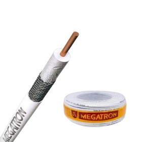 Cabo Coaxial RG59 6mm 25mt CFTV Malha 67% S/Alimen Megatron