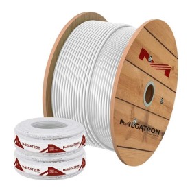 Cabo Coaxial RG6 7mm 300mt CFTV Malha 67% S/Alim Megatron