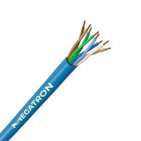 Cabo Rede LAN CAT-5E Azul 50mt Megatron U/UTP 4x24AWG