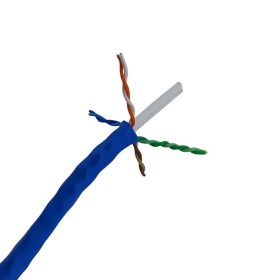 Cabo Rede LAN CAT-6 Azul 50mt Megatron U/UTP 4x23AWG