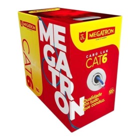 Cabo Rede LAN CAT-6 Azul 305mt Megatron U/UTP 4x23AWG