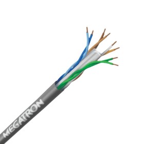 Cabo Rede LAN CAT-6 Cinza 1mt Megatron U/UTP 4x23AWG
