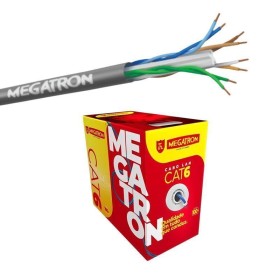 Cabo Rede LAN CAT-6 Cinza 305mt Megatron U/UTP 4x23AWG