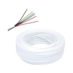 Cabo Manga 6 vias 0,4mm 1mt CFTV Malha 72% Branco Condutti