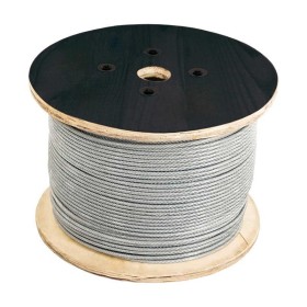 Cabo Aço Plastificado 2,4x3,2mm 3/32" Cristal 200mt 6x7AF