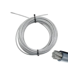 Cabo Aço Plastificado 3,2x4,8mm 1/8" Cristal 1mt 6x7AF