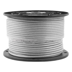 Cabo Aço Plastificado 4,8x6,4mm 3/16" Cristal 200mt 6x7AF