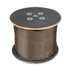 Cabo Aço Polido 12,7mm 1/2" 6x25AF Super Flexivel 100mt