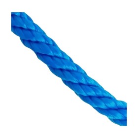 Corda Nylon 32mm Torcida Multiuso Polietileno Azul 1mt