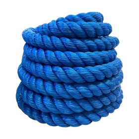 Corda Nylon 32mm Torcida Multiuso Polietileno Azul 220mt