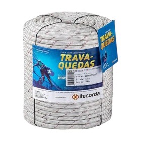 Corda Bombeiro Trava Quedas 12mm Poliester Virgem 200mt