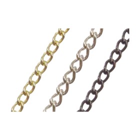 Corrente Decorativa Torcida Redonda 2,4mm Cromada 1mt