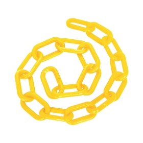 Corrente Plástica Sinalização 7mm Amarela 1mt Deltaplus