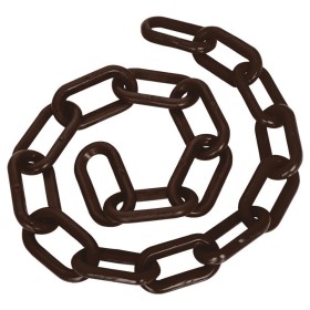 Corrente Plástica Sinalização 7mm Marrom 25mt Deltaplus