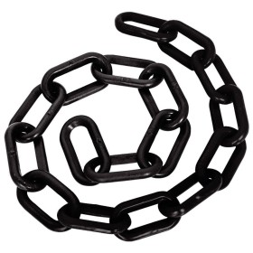 Corrente Plástica Sinalização 7mm Preta 1mt Deltaplus