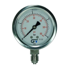 Manômetro para ar comprimido e água glicerinado 60PSI