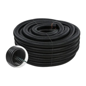 Conduíte Duto Preto PEAD 32mm 1"Pol C/Corda Guia 25mts