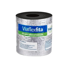 Fita Alumínio Viaflex Manta Impermeável 20cm 10mt Viapol