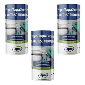 Fita Alumínio Viaflex Manta Impermeável 30cm 30mt Viapol