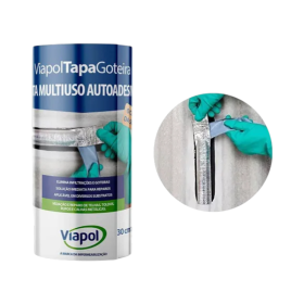 Fita Alumínio Viaflex Manta Impermeável 30cm 1mt Viapol