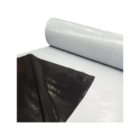 Lona Plastica Cobertura Branca/Preta UV 4x1mt 100a120micras