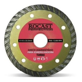 DISCO DIAMANTADO TURBO ESMERILHADEIRA 115MM ROCAST 34,0009