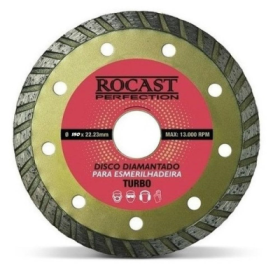 DISCO DIAMANTADO TURBO ESMERILHADEIRA 180MM ROCAST 34,0016