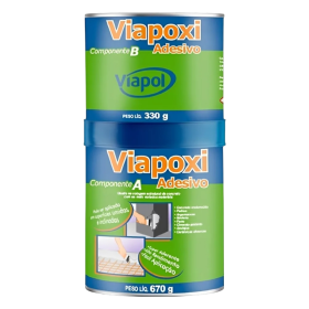Cola Epoxi Estrutural 1kg Bi-componente A+B Viapoxi Viapol