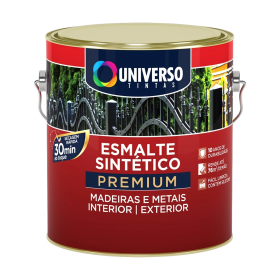 Tinta Esmalte Sintético Preto Fosco Premium 3,6L Universo