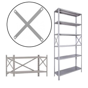 Kit 10 Par Haste X P/Lateral Estante Prateleira Amapa 30cm