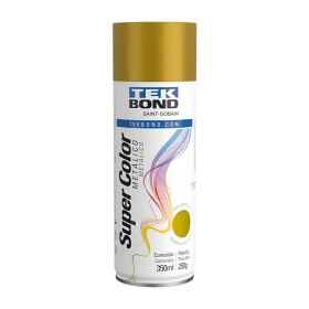 Tinta Spray Uso Geral Metálico Ouro 350ml Tekbond