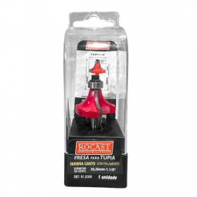 Fresa Haste 1/4" Quebra Canto 1.1/8" C/Rolamento Rocast