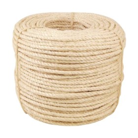 Corda Sisal 6mm 1/4 Fibra Natural Torcida Uso Geral 220mt