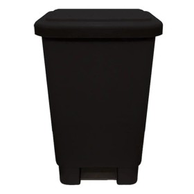 Lixeira Plastica Reforçada 75litros Retangular Preta Vienna