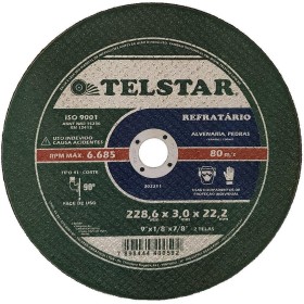 Disco Corte Refratario 230mm P/Esmerilhadeira 9" Telstar