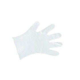 Luva multiuso descartável plástica pacote com 100 unidades