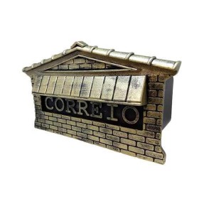 Caixa de correio em ferro com suporte Colonial