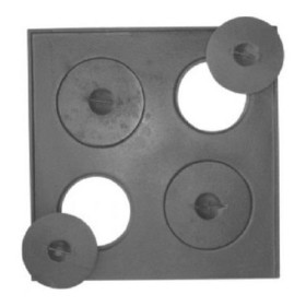 Chapa fogão quadrada Mineira 4 furos com tampa