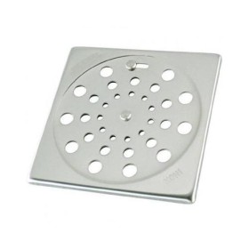 Grelha para ralo em aço inox quadrado 10 cm