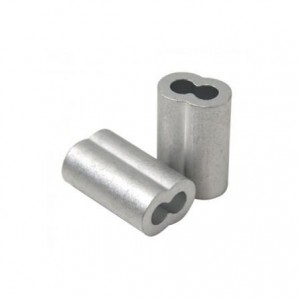 Prensa cabo em Aluminio para cabo de aço 6,4 - 1/4"