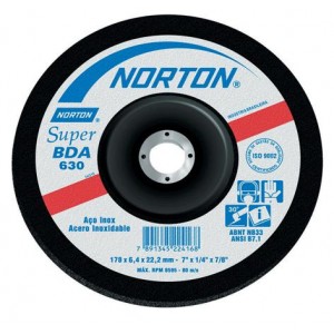 Disco de desbaste inox 7" x 1/4" x 7/8" BDA 630 (Metabo) - Norton