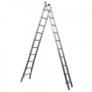 Escada Extensiva Aluminio 4em1 5,67mt 2x10 Degraus Real EX10