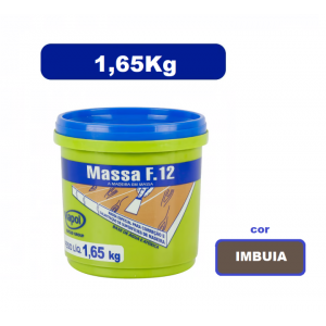 Massa Madeira Rejunte Reparo F12 1,6kg 1/4 IMBUIA Viapol