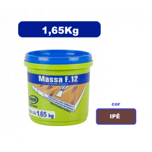Massa Madeira Rejunte Reparo F12 1,6kg 1/4 IPÊ Viapol